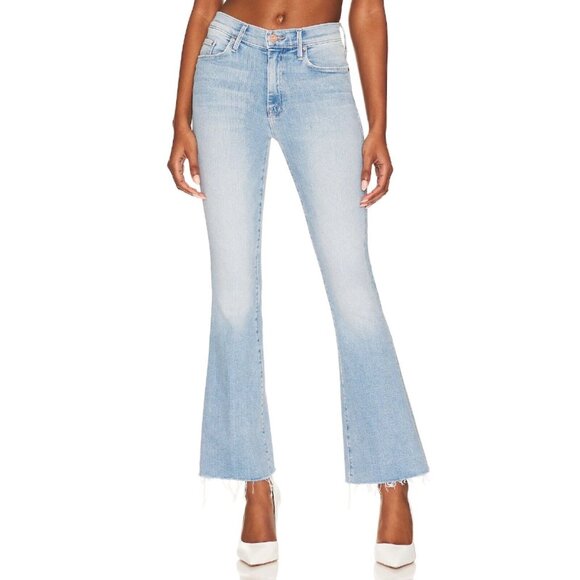 MOTHER Light Blue Flare Jeans - Picture 1 of 10